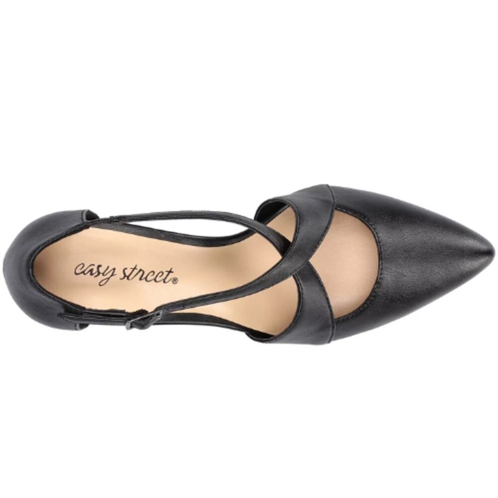 Easy Street Elegance Black Leather Heel New in Box Size 8 - Picture 5 of 10